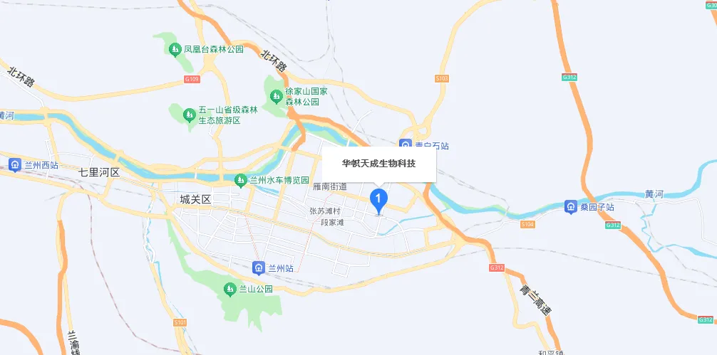 中国兰州留学人员创业园地图位置